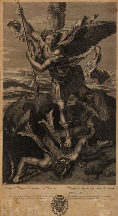 Saint Michael Defeating Satan by after Raphael